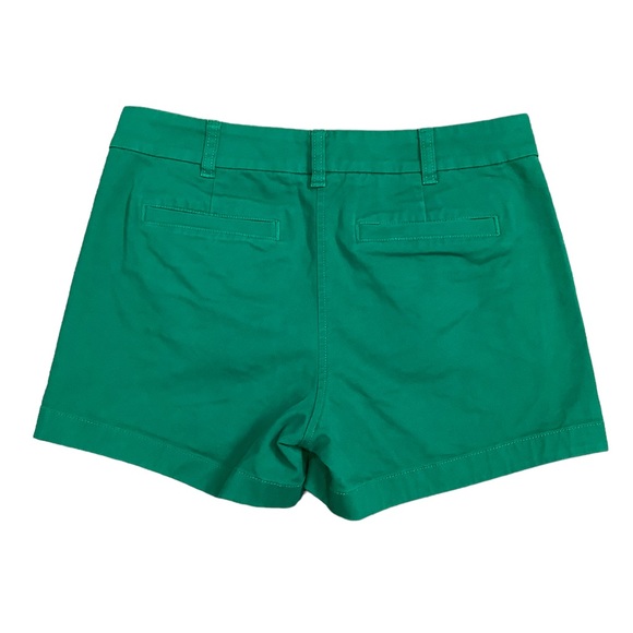 Women's J. Crew 4 S Small Shorts Chino Khakis Kelly Green Irish Emerald Stretch - Picture 3 of 6